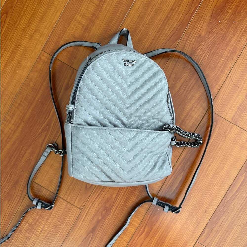 Victoria’s Secret Gray Quilted Backpack